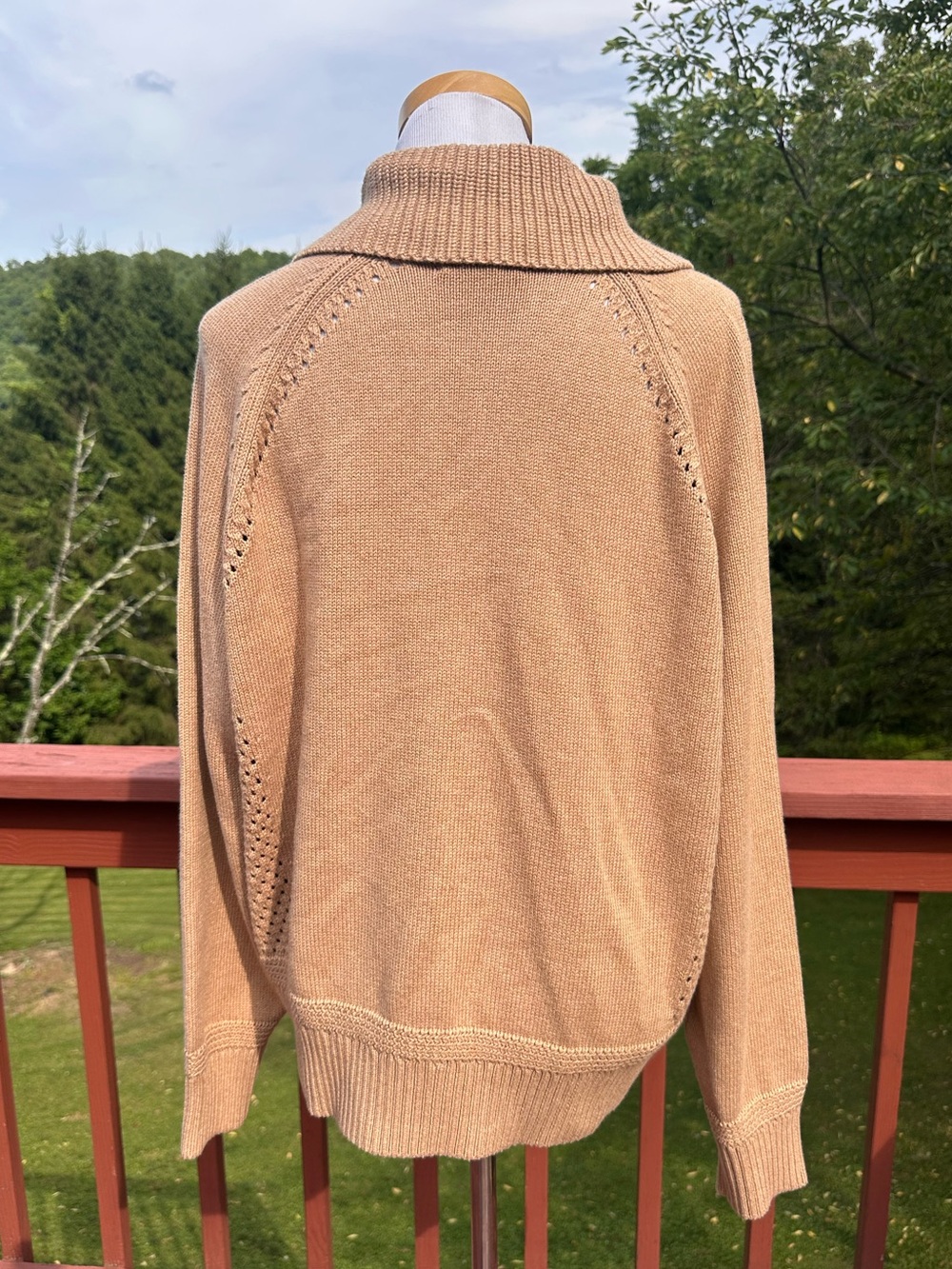 NWT! Lands' End Drifter Cotton Zip-Up Cardigan - Picture 3 of 5